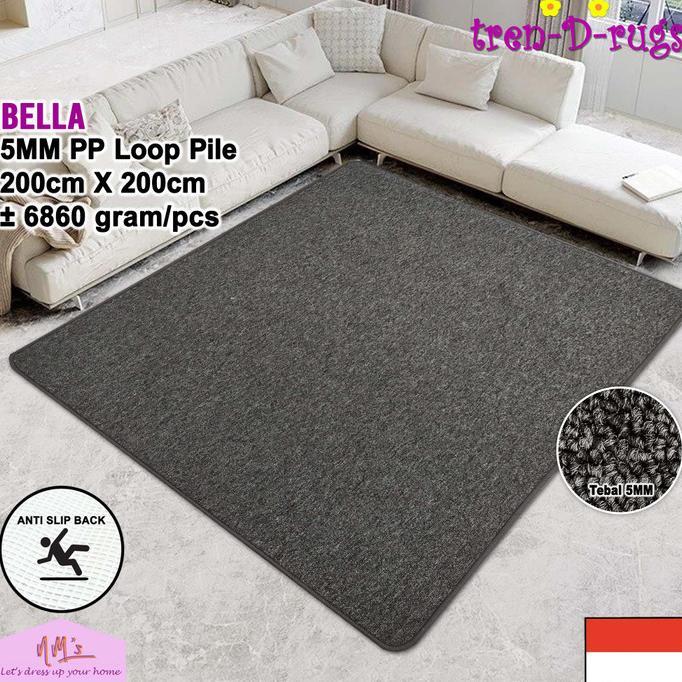 karpet permadani polos alas kasur ruang tamu 200x200 NMs