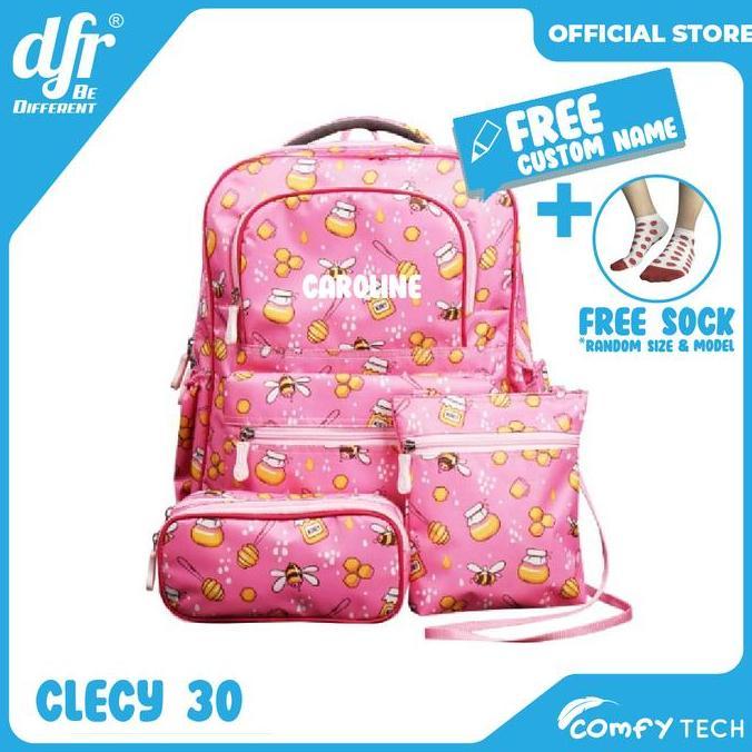 DFR TAS SEKOLAH ANAK RANSEL BACKPACK ANTI AIR CEWEK COWOK | CLECY