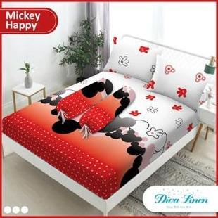 Diva Linen Golden Eterna Katun CVC Sprei Tinggi 30 - Mickey Happy