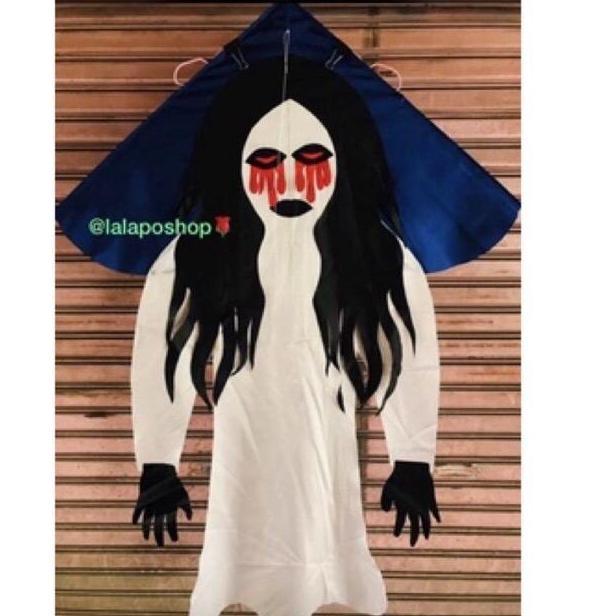 New- layangan seram,layangan kuntilanak ,layangan kain ,mainan anak
