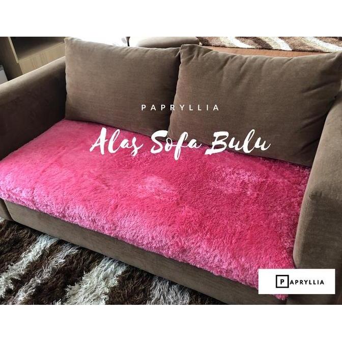 Alas Sofa Bulu Rasfur Ukuran 150x100cm ( Pink Fanta )