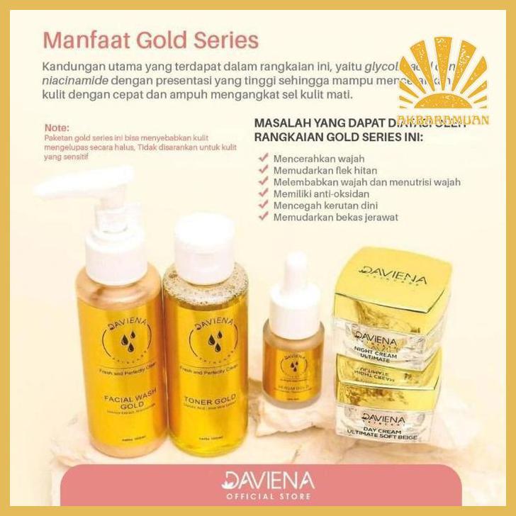 Oh34 [Official]Daviena Skincare|Gold Series|Pemutih Wajah Bpom Daviena Skincare|Davina  Skincare Ori