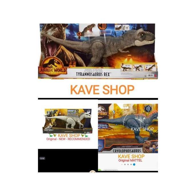 Jurassic World Dino Rivals : Tyrannosaurus Rex - Indominus - Cryolophosaurus - Original - NEW
