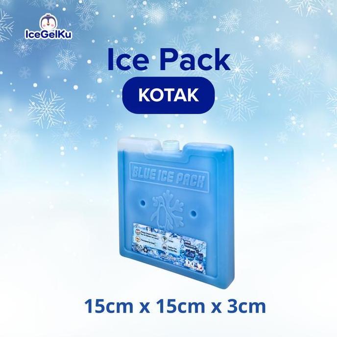 Promo Ice Pack Kotak 15X15X2,7Cm Blue Ice Gel Pack Pengganti Dry Ice Cod