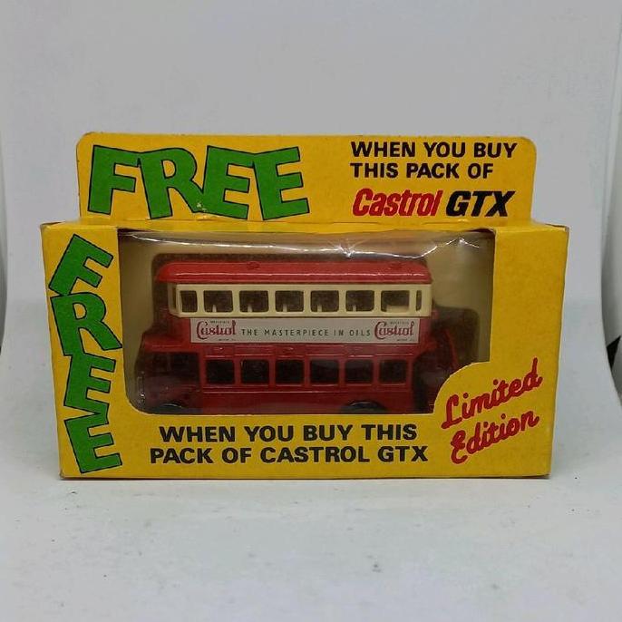 LLEDO 1932 AEC REGENT DOUBLE DECKER BUS CASTROL GTX DIECAST 1/76 (S)