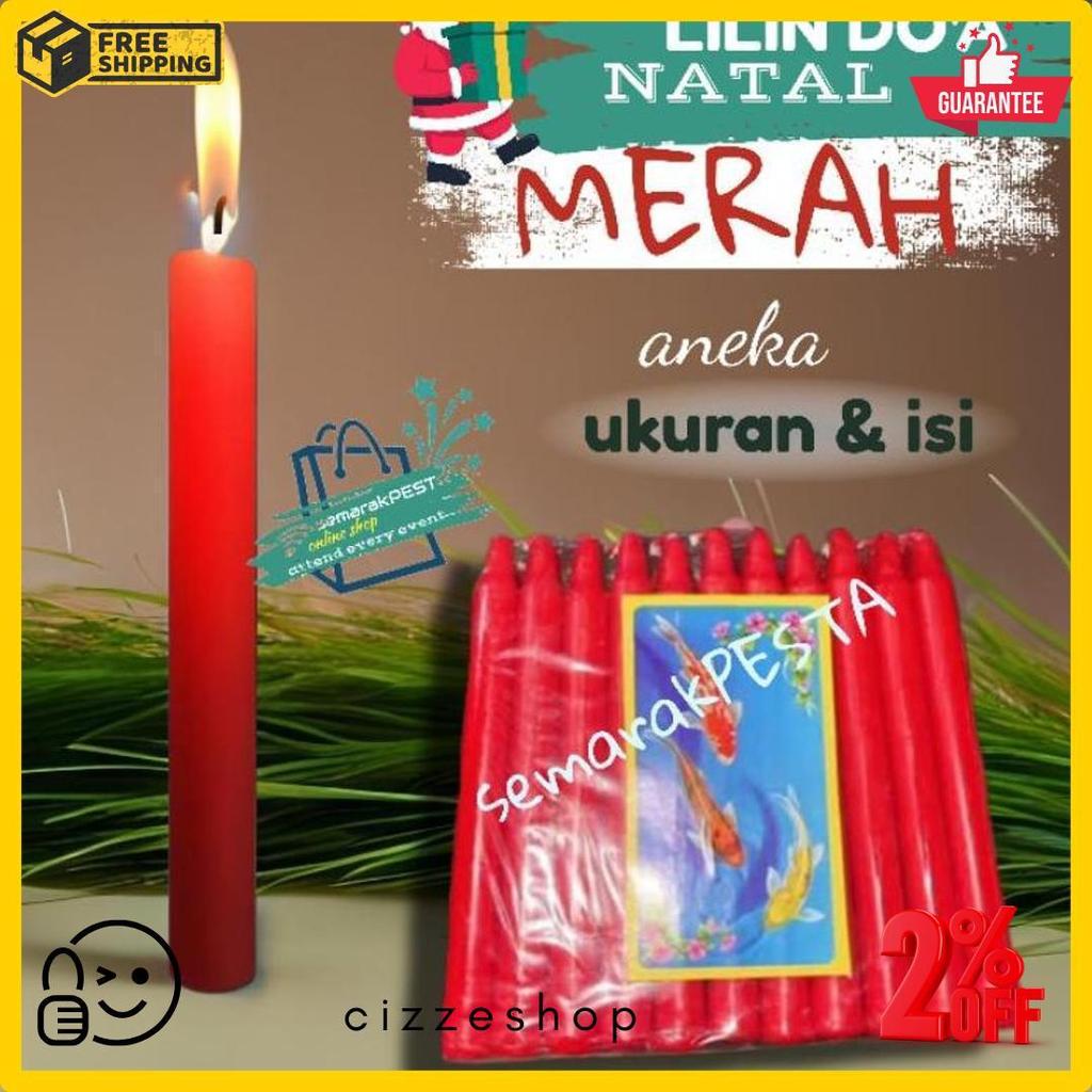 Wajib Punya (Aneka Ukuran) Lilin Merah,Lilin Natal, Lilin Doa, Lilin Ibadah, Lilin Polos