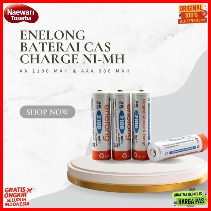 Enelong Baterai Cas Charge Ni-Mh Aa 2100 Mah & Aaa 900 Mah