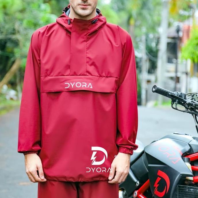 New- Raincoat DYORA Aussie Series Red / Jas Hujan Pria Wanita Dewasa DYORA