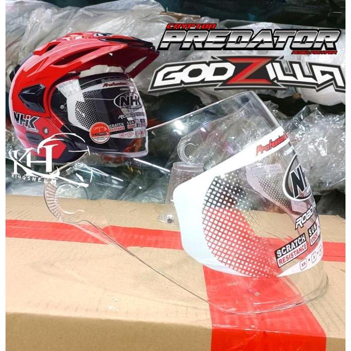 Kaca Helm NHK Predator NHK Godzilla Visor NHK
