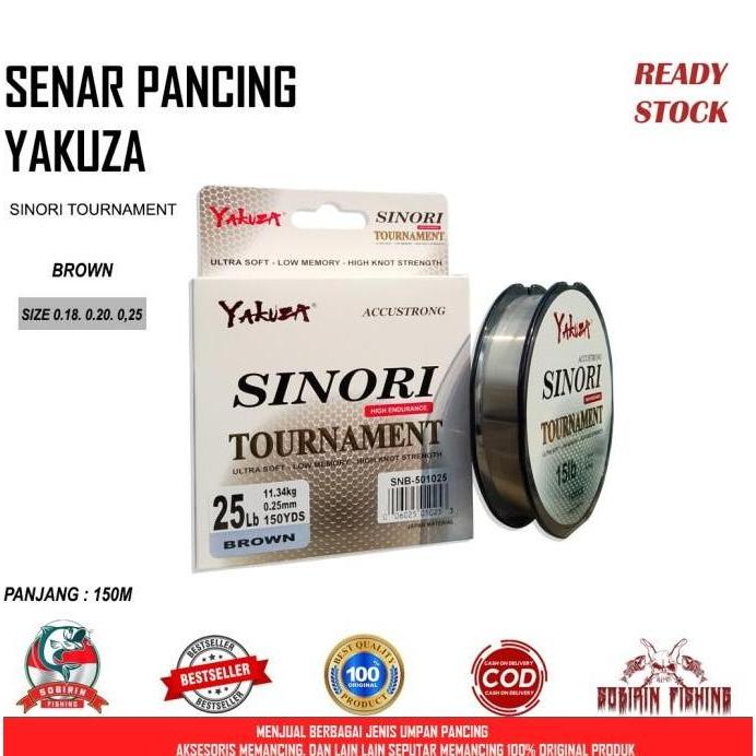 senar pancing yakuza sinori & sensor turnament monofilament