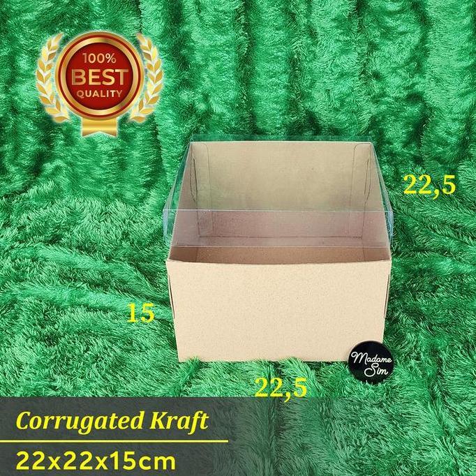 New- BOX MIKA - DUS KUE - KOTAK - KARDUS 22x22x15 CM