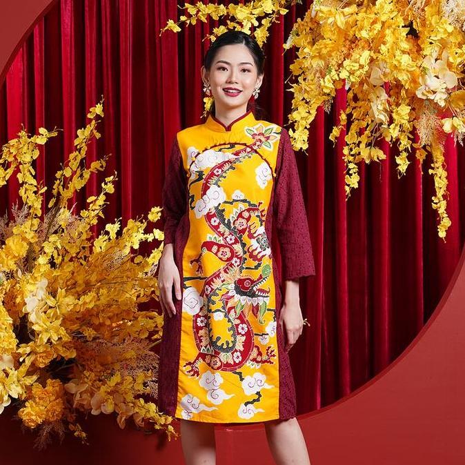 NONA RARA - Dereta Tulis CNY D0458, Baju blouse batik wanita modern