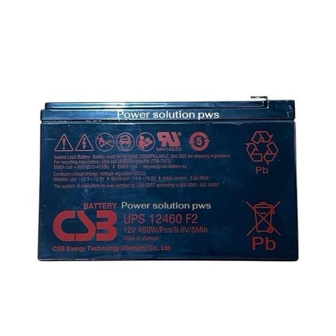 Battery Original CSB UPS 12460 F2 12V 460W / Pcs / 9.6V / 5 Min CSB UPS12460 F2 12V 460W/PCS/9,6V/5M