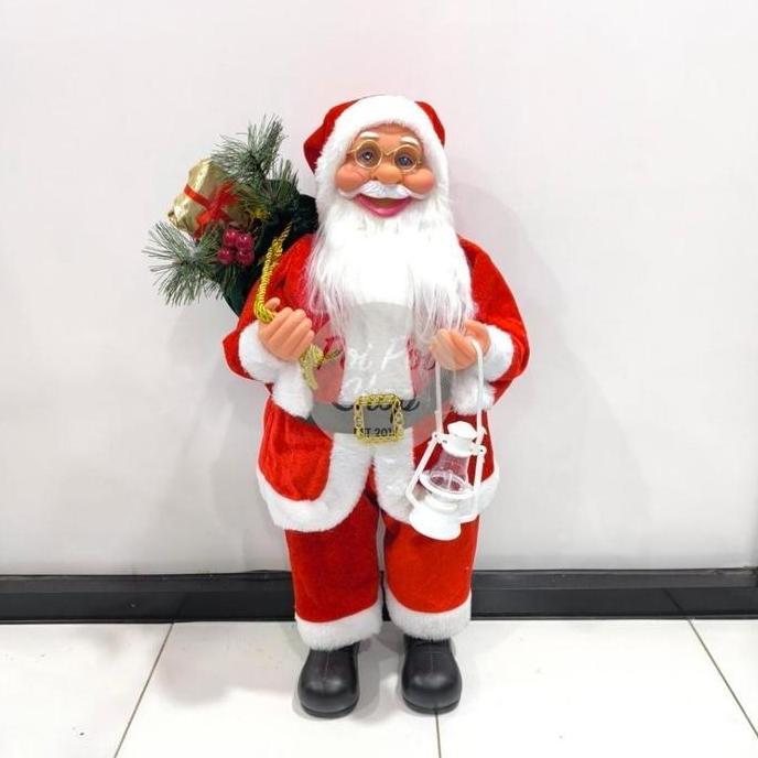 >>>>>] Patung Santa Natal 30cm 45cm 60cm Jumbo Polos Figur Boneka Santaclaus Premium Sinterklas Chri