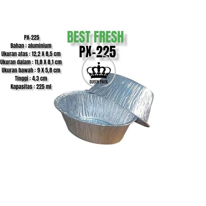 10 PCS OX-1225 Tray aluminium cup / Tray makaroni schotel/Tray panggang ALUMINIUM TRAY OX 1225 200 M