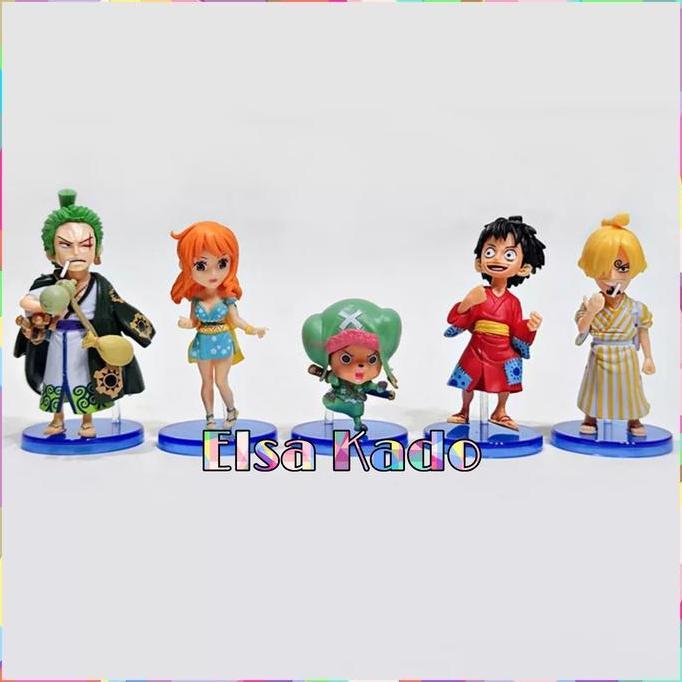 Figure One Piece Wano Set 10 Nami Zoro Luffy Sanji Usopp Chopper Law