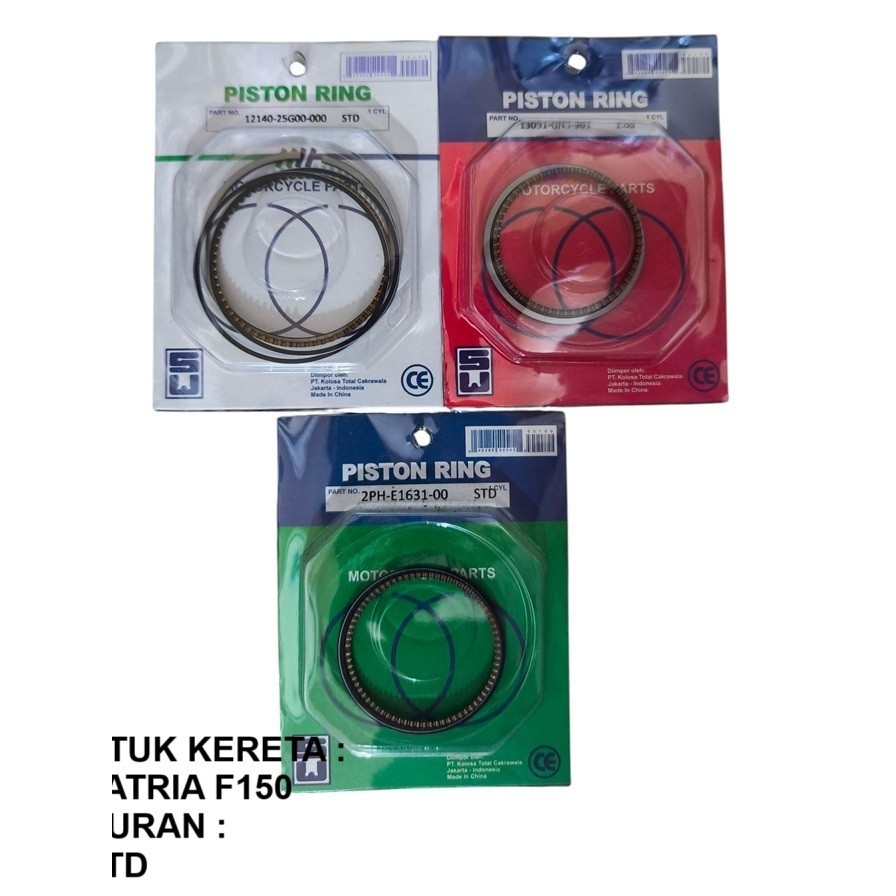 ( GRADE A+ ) RING PISTON RING SEHER STANDART SATRIA F150 (25G00) - MEREK SW