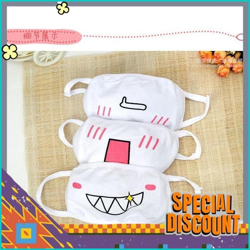Trending Mem Masker Emoticon Japan Mask Anime Ekspresi Kartun Lucu Kaomoji Dr-02