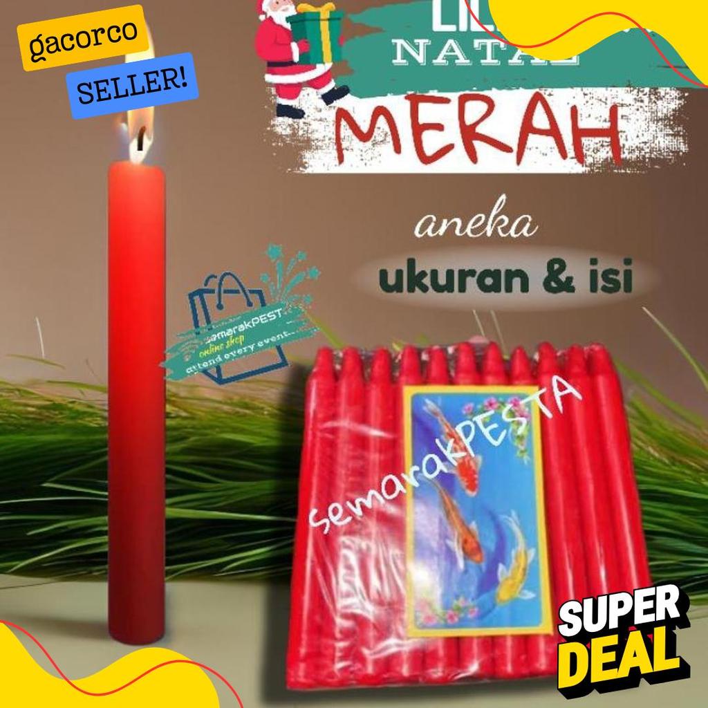 Diskon Kemerdekaan (Aneka Ukuran) Lilin Merah,Lilin Natal, Lilin Doa, Lilin Ibadah, Lilin Polos