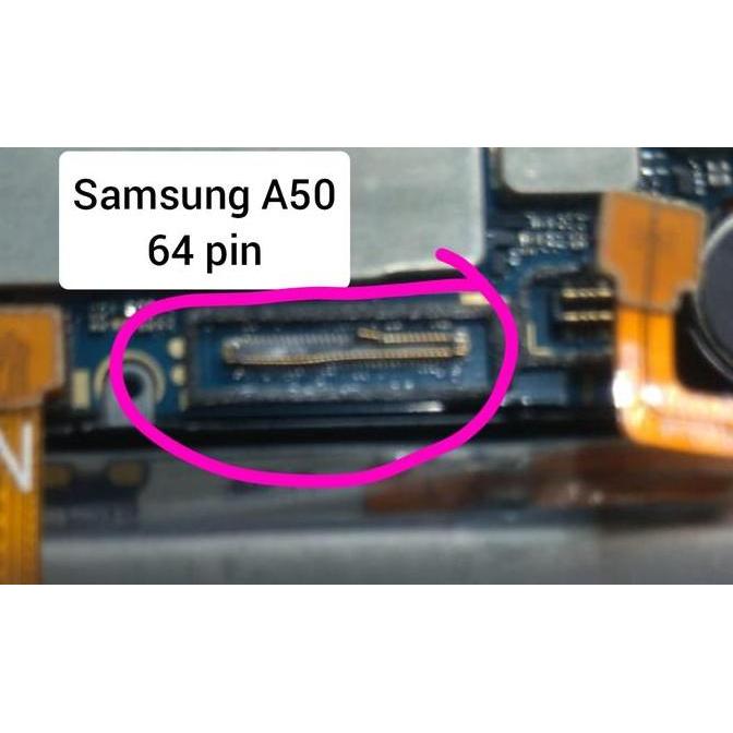 Socket Konektor Samsung A50 64 Pin Original di Mesin