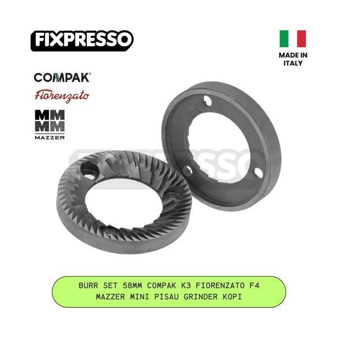Burr Set 58mm OEM Compak K3 Fiorenzato F4 Mazzer Mini Pisau Grinder Kopi