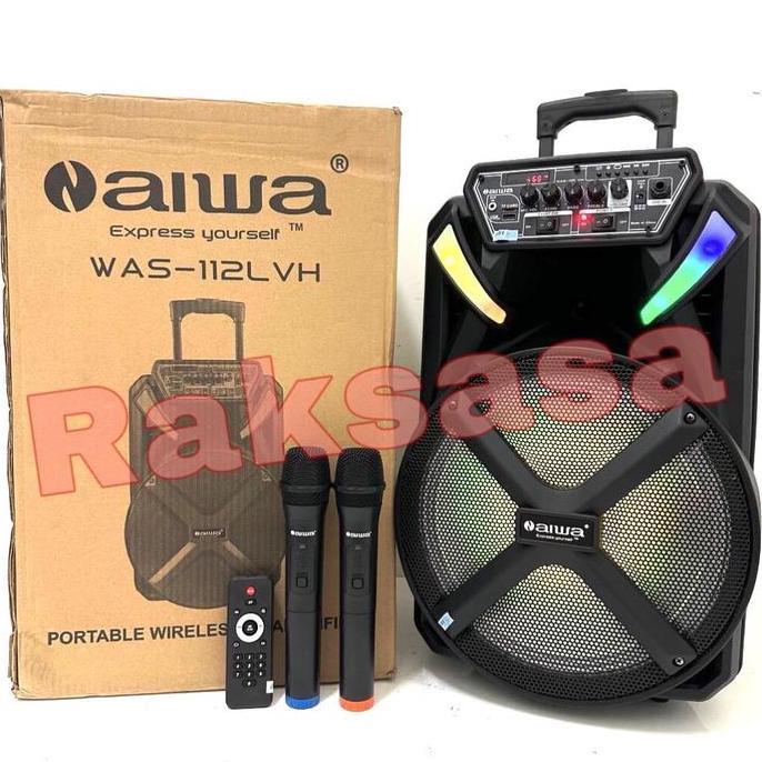 Terlaris Speaker Portable Sound System Aiwa Was-112Lvh Was 112Lvh Was112 Lvh- 12 Inch