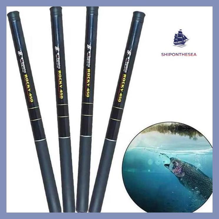 (PANCING) JORAN TEGEK SERAT CARBON RINGAN TONGKAT PANCINGAN FIBER PANJANG 270 - 450 CM GOOD QUALITY