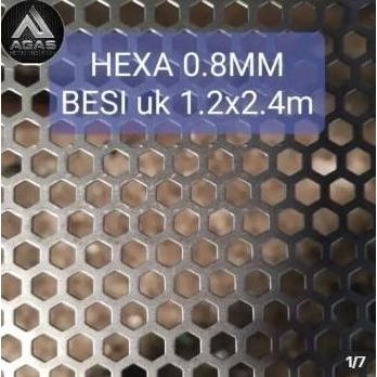 Prasminah99 - Plat Lubang Besi Perforated Hexagonal 6mm