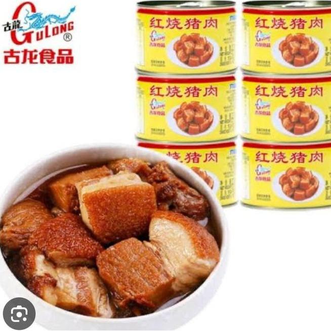 Gulong Stewed Pork 256G Daging Babi Kaleng Siobak L Samcan Kaleng Hong Shao Rou Makanan Siap Saji Ch