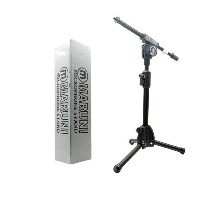 Stand Mic Maruni Pendek / Tiang Mic Pendek Hitam FREE HOLDER Accessories