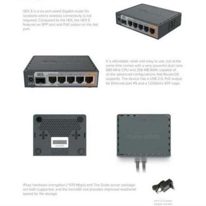 MIKROTIK RB760IGS/RB 760IGS/rb760 IGS SFP GIGABIT HEX S