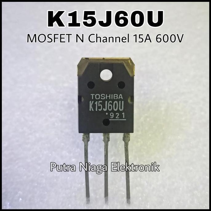 (1) K15J60U Mosfet N-Channel TK15J60U 15N60 15A 600V putran1a
