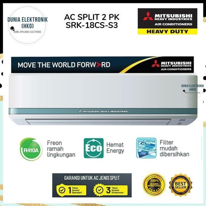 AC MITSUBISHI SRK18CS-S3 2 PK HEAVY INDUSTRIES mitsubishi srk18cs R410