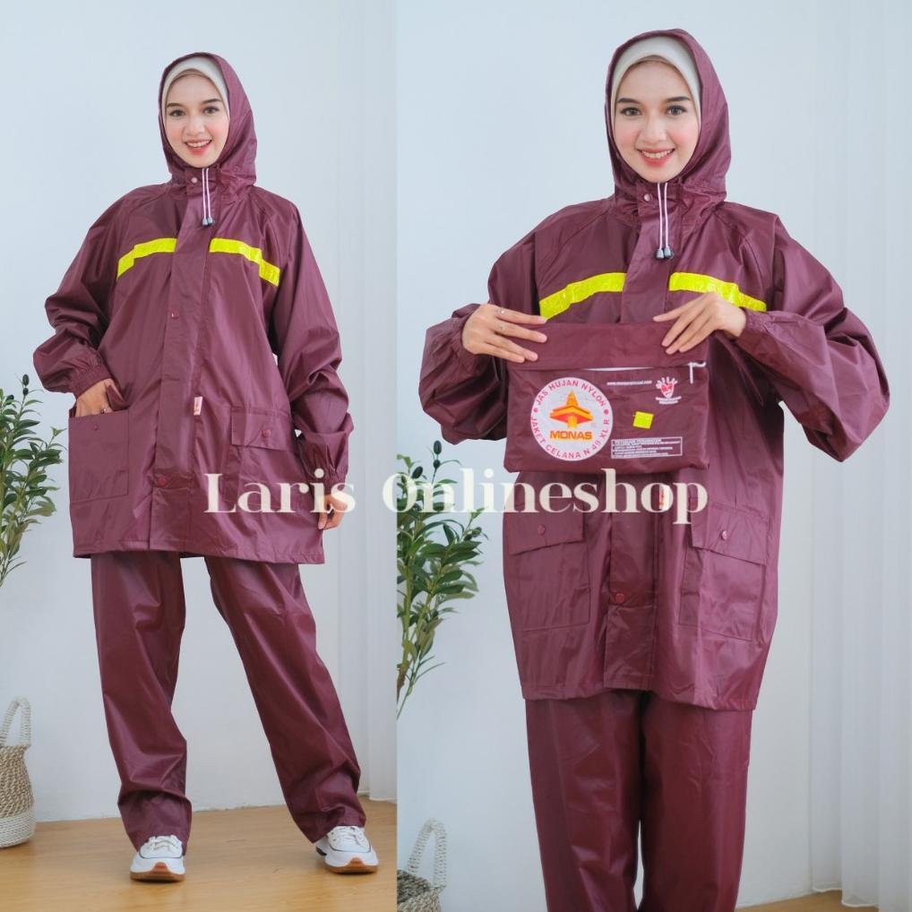 Jas Hujan Monas Jaket Celana N49 Xl / Jas Hujan Monas Press Dan Jahit Ukuran Xl Jumbo Original