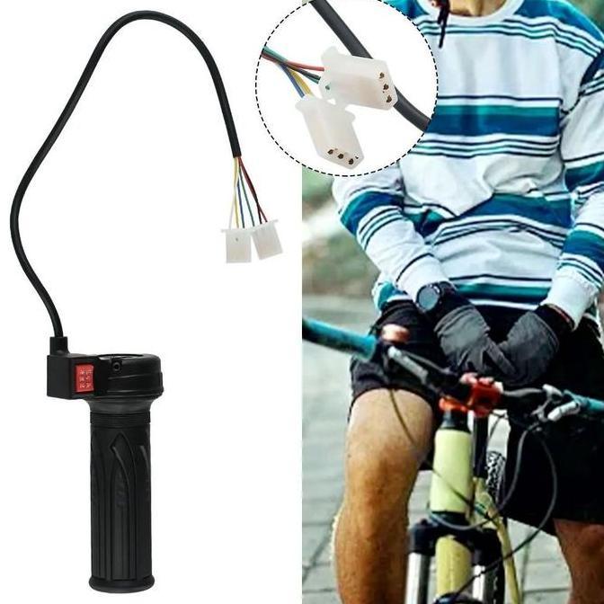 Sepeda Listrik Gas 3 Kecepatan Universal / Pegangan Sepeda Listrik Gas Konversi Sepeda Listrik Penga