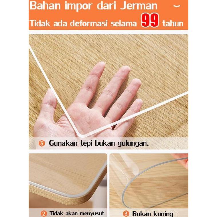 Taplak Meja Transparan Bahan Mika Plastik Taplak Meja Makan Pvc Transparan Bisa Custom Ukuran Tebal
