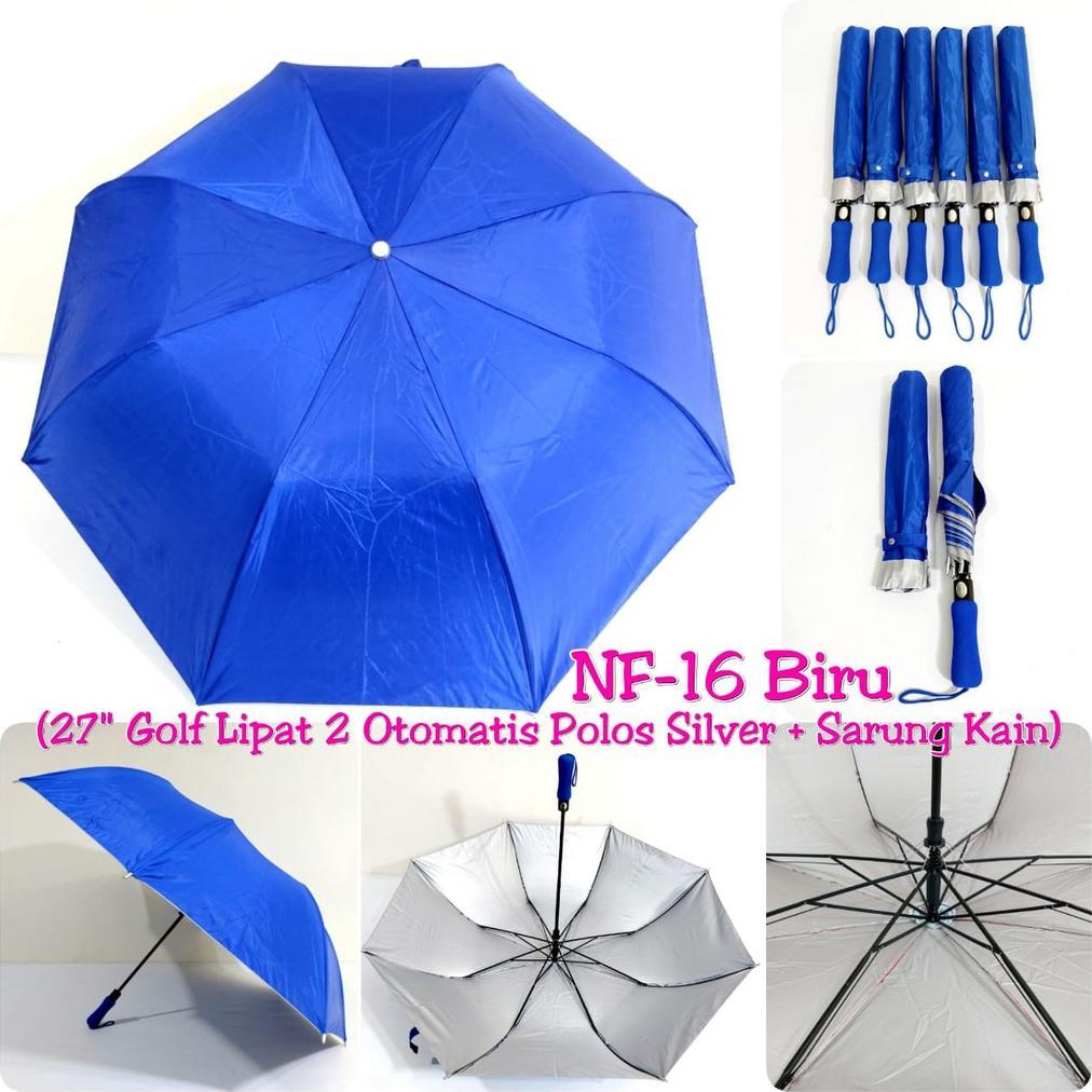 Nagoya Payung Golf Lipat Otomatis+Sarung / Payung Lipat Jumbo / Payung Golf Lipat Polos Warna Prakti