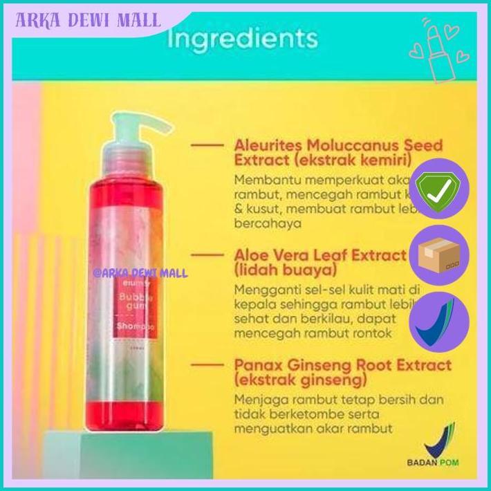 ELUMOR BUBBLE GUM SHAMPOO 200ML - SHAMPO ELUMOR 200ML HIGHT QUALITY 