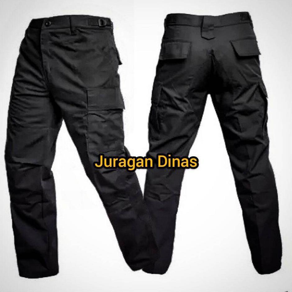 Promo Celana Pdl Hitam Coklat Tua Biru Dongker Navy Bahan Ripstok Serat Kotak2