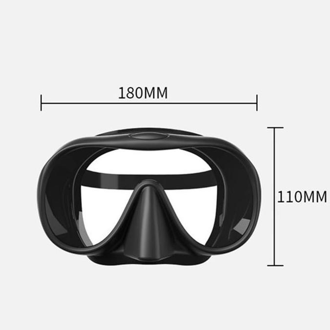 Murah Kacamata Renang Snorkel Diving Anti-kabut Kaca Tempered HD Masker Selam Snorkel Dan Diving Sno