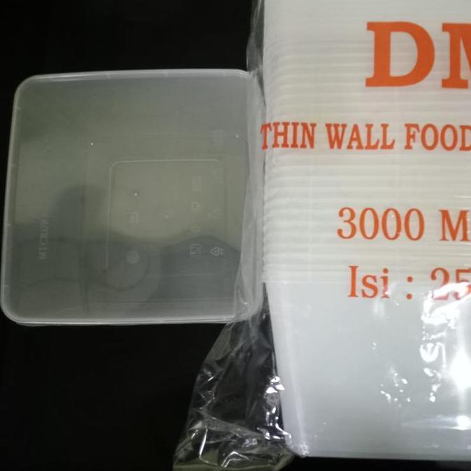 New- Thinwall DM 3000ml Square / Thinwall DM Persegi 3000ml