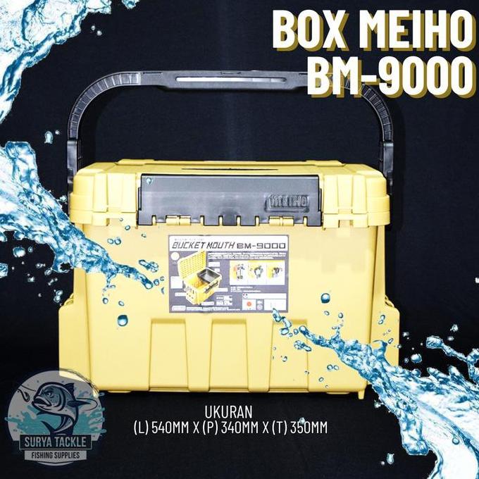 Kotak Pancing/Tackle Box Meiho Bucket Mouth 9000/BM 9000 Ocher