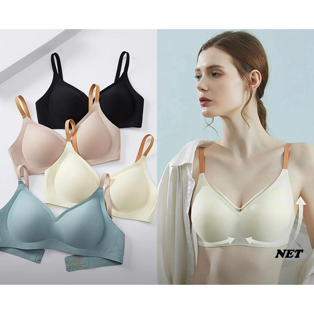 DIANA Bra Seamless Kait Belakang Contrast Color Removable Cup Bra Tanpa Kawat