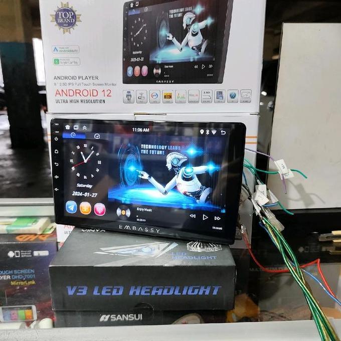 Promo Head Unit Android Embassy Venus 9 In Embassy Em-999 Bluetooth Car