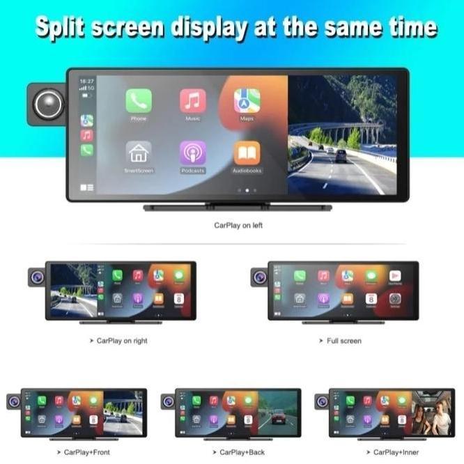 Promo Car Dvr / Dashcam 3 Camera 10.26" 4K  + Gps + Wifi, Support Android Auto, Apple Car Play & Mir