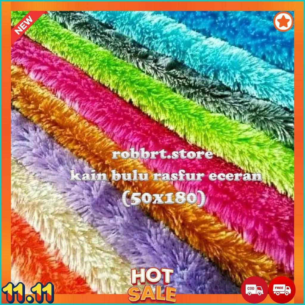 Kain Bulu Rasfur Meteran (50X180) Kualitas Premium /Kain Rasfur/Kain Bulu Cod