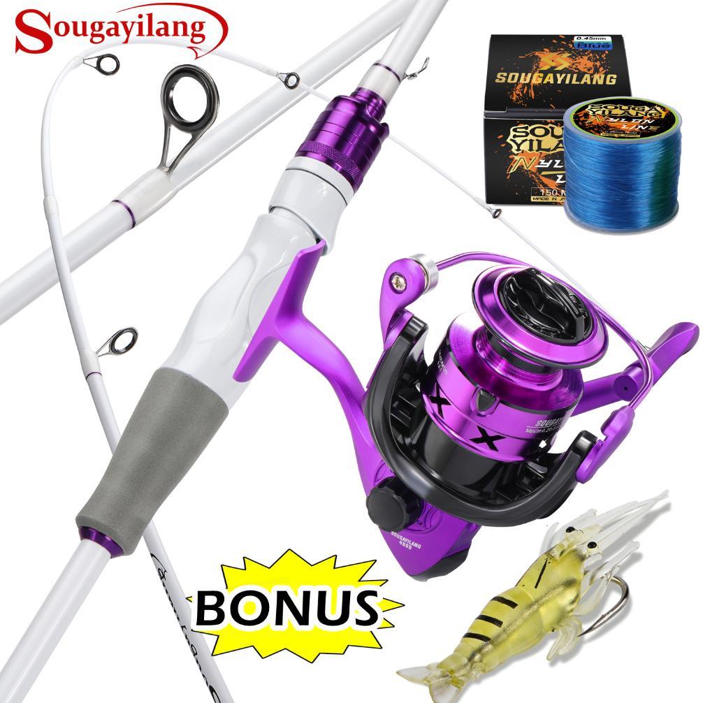 Sougayilang Joran Pancing Set 180cm 5-10LB 1000-7000Joran UL Carbon Pancingan Set Lengkap