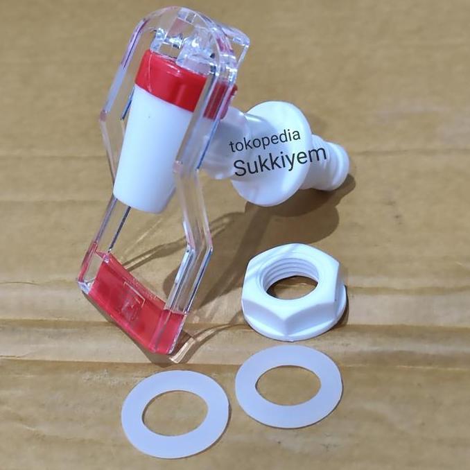 "'''] Kran Dispenser PVC Dorong Merah - Keran Air Panas Galon Drat Luar
