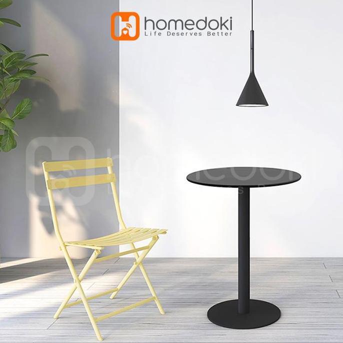 Homedoki Meja Tamu Minimalis Ruang Tamu Meja Kopi Coffee Table Meja Bulat Kayu Tahan Lama Gaya Kreat