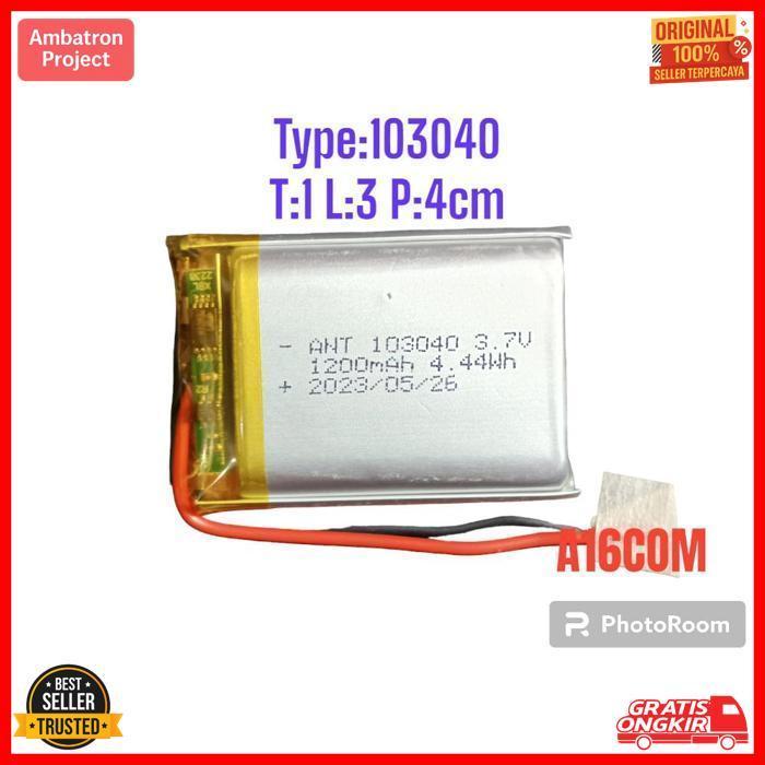 Promo Baterai Lithium Polimer 3.7V 1200Mah 103040